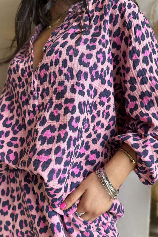 Zanzibar Bubble Cotton Hugh Shirt Candy & Navy